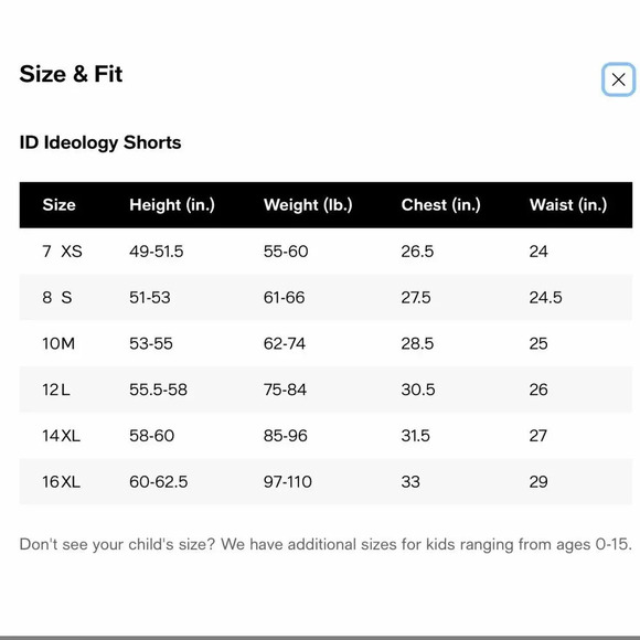 Ideology NWT Performance Black and White Shorts Boys Various - Picture 10 of 10